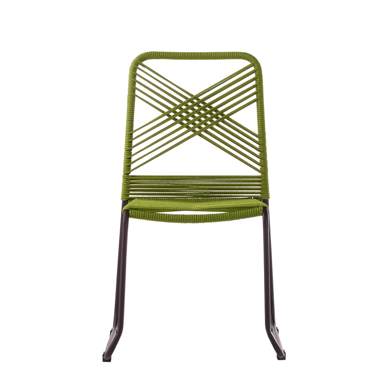 Southern Enterprises Outdoor Patio Rope Chairs - 34.75" - Set of 2 - Green